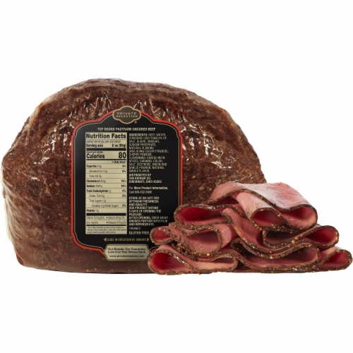 Private Selection™ Grab & Go Choice Pastrami Fresh Sliced Deli Meat Perspective: back