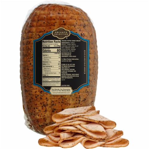 Private Selection™ Grab & Go Cracked Pepper Turkey Breast Fresh Sliced Deli Meat Perspective: back