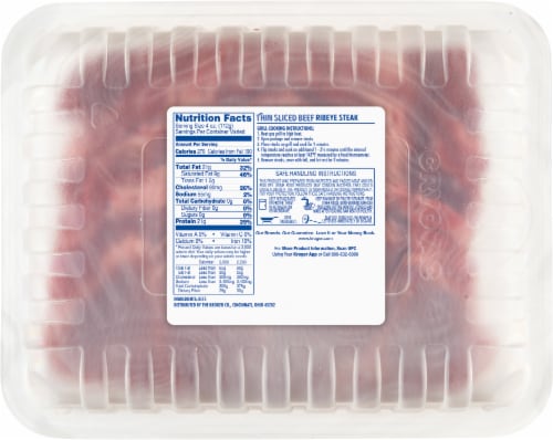 KrogerThin-Sliced Ribeye Steak Perspective: back