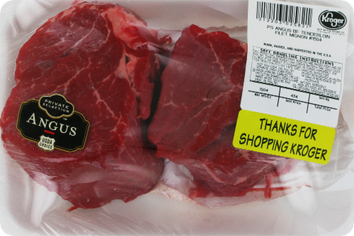 Private Selection™ Beef Choice Tenderloin Steak (About 2 Steaks per Pack) Perspective: back
