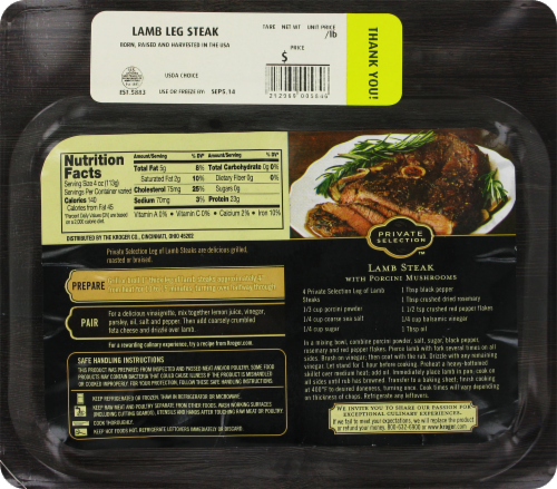 Private Selection™ Leg of Lamb Steaks Perspective: back