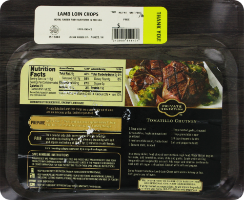 Private Selection™ Lamb Loin Chops Perspective: back