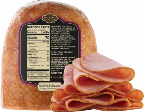 Private Selection® Hot Honey Uncured Ham Fresh Sliced Deli Meat Perspective: back