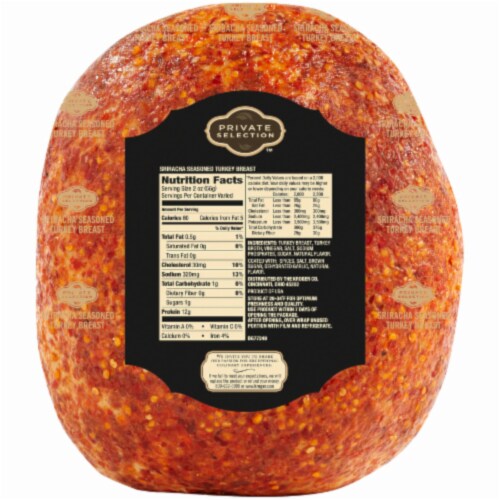 Private Selection™ Sriracha Seasoned Turkey Fresh Sliced Deli Meat Breast Perspective: back