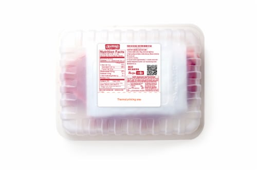 Rumba Meats Thin Sliced Bottom Round Beef Steak Perspective: back