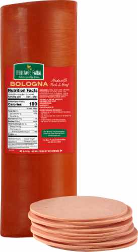 Heritage Farm Bologna Fresh Sliced Deli Meat Perspective: back