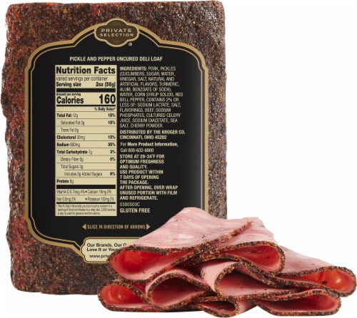 Private Selection™ Pickle and Pepper Deli Loaf Fresh Sliced Deli Meat Perspective: back