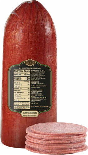 Private Selection® Hard Uncured Deli Salami Sliced Perspective: back