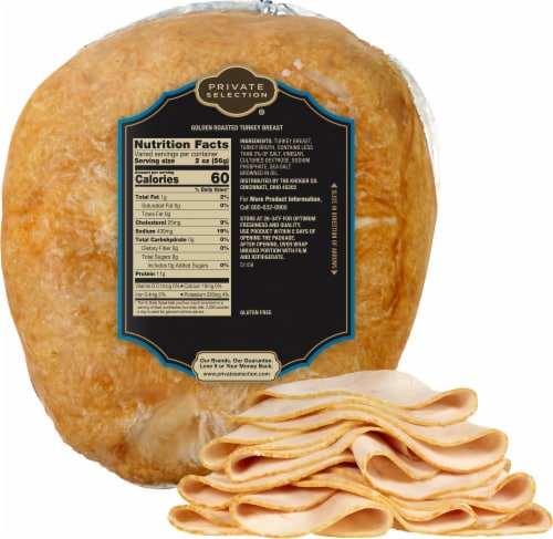 Private Selection Golden Brown Turkey Breast Fresh Sliced Deli Meat Perspective: back