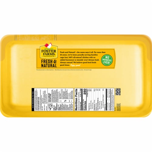 Foster Farms Fresh & Natural Chicken Thigh Value Pack Perspective: back