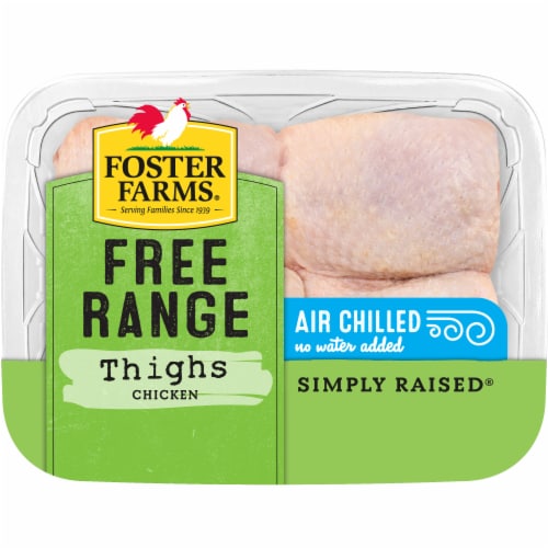 Foster Farms Free Range Simply Raised Chicken Thighs Perspective: back