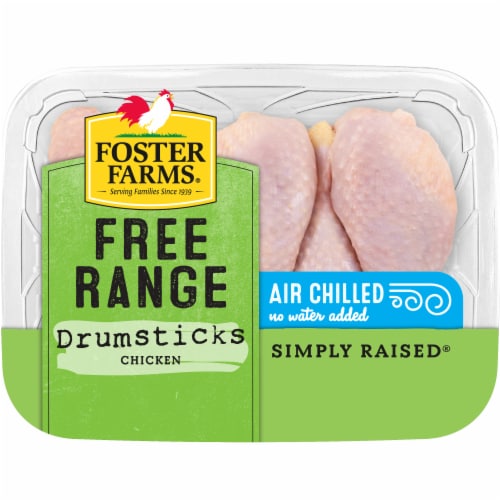 Foster Farms Free Range Simply Raised Chicken Drumsticks Perspective: back