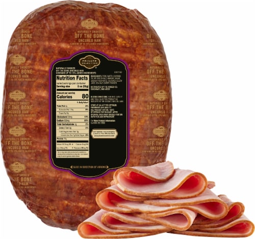 Private Selection® Naturally Smoked Off the Bone Uncured Deli Ham Sliced Perspective: back