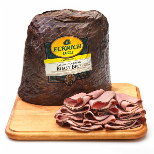 Eckrich Top Round Cap Off Roast Beef Fresh Sliced Deli Meat Perspective: back