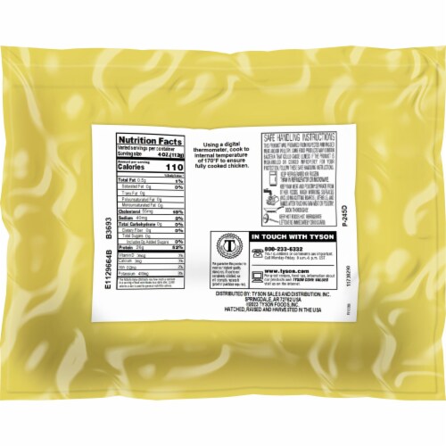 Tyson All Natural Fresh Chicken Breast Tenderloins Perspective: back