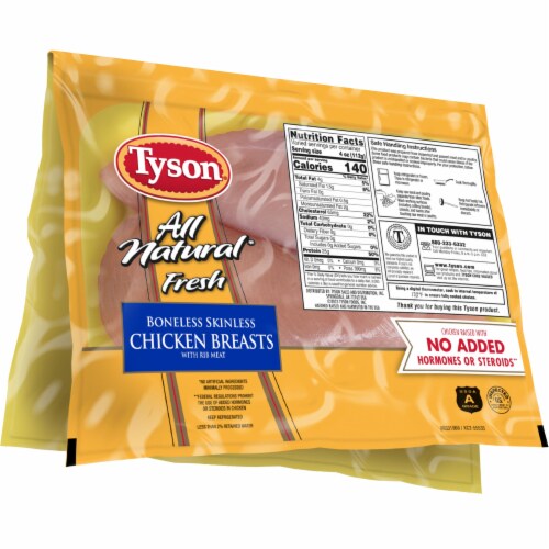 Tyson All Natural Skinless Fresh Chicken Breast Perspective: back