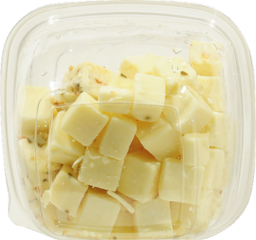 Variety Cheese Cubes Fresh Sliced Deli Cheese Perspective: back