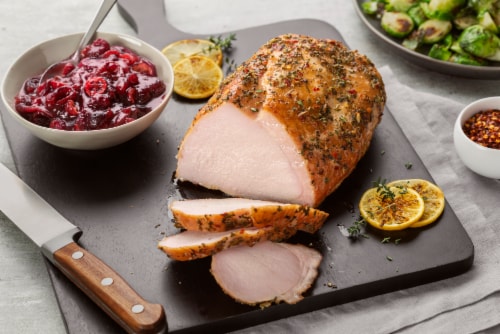 Honeysuckle White® Boneless Skin-On Pre-Brined Turkey Breast Perspective: back