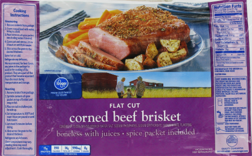 Kroger®  Flat Cut Corned Beef Brisket Perspective: back