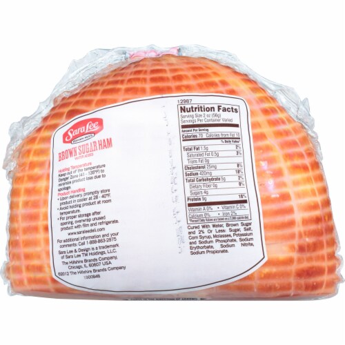 Sara Lee Brown Sugar Ham Fresh Sliced Deli Meat Perspective: back