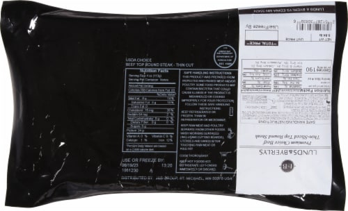 Beef Choice Boneless Strip Steak Family Pack Perspective: back