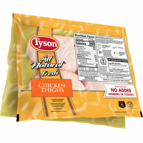 Tyson® All Natural Fresh Chicken Thighs Perspective: back