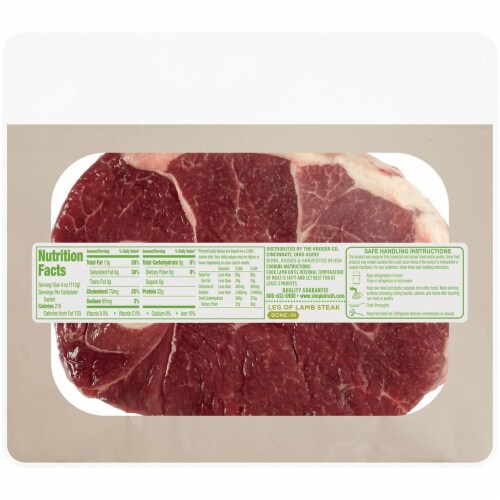 Simple Truth™ Natural Lamb Leg Bone In Steak Perspective: back