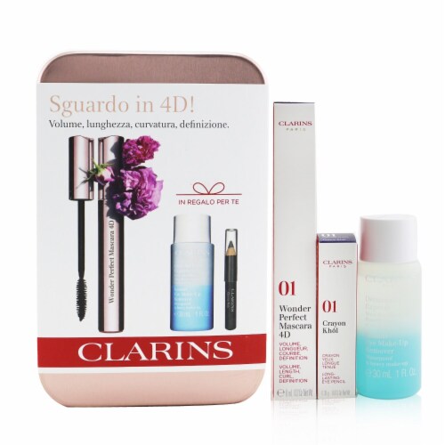 Clarins Wonder Perfect Mascara 4D Set: Mascara 8ml + Instant Eye Make Up Remover 30ml + Mini Perspective: back