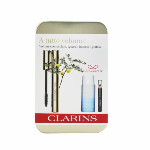 Clarins Mascara Supra Volume Set: Mascara 8ml + Instant Eye Make Up Remover 30ml + Mini Crayo Perspective: back