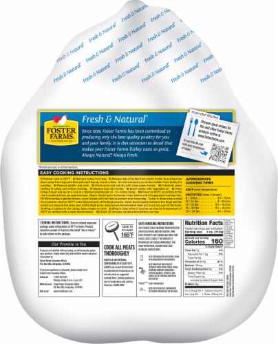 Foster Farms Fresh & Natural Young Whole Turkey Perspective: back