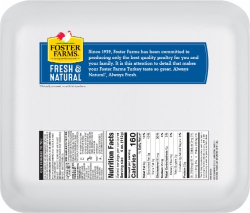 Foster Farms Fresh & Natural Turkey Drumsticks Perspective: back