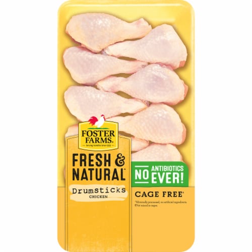 Foster Farms Fresh & Natural Cage Free Drumsticks Perspective: back