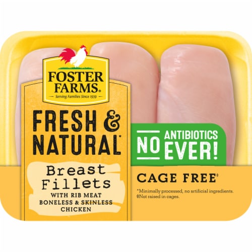 Foster Farms Fresh & Natural Cage Free Chicken Breast Fillets Perspective: back