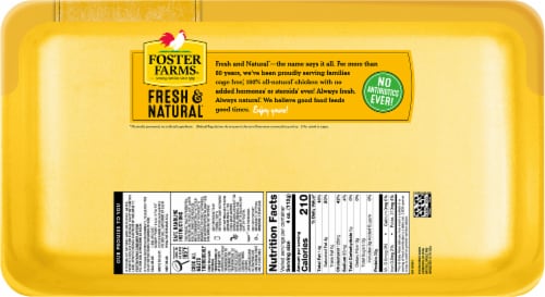 Foster Farms Fresh & Natural Chicken Wings Perspective: back