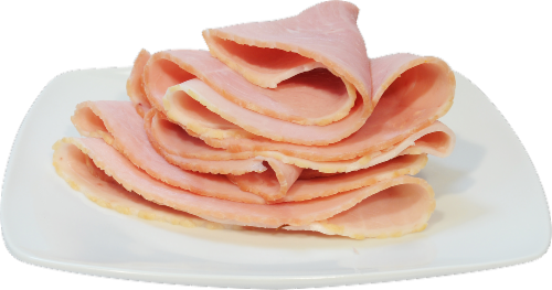 Boar's Head Baby Sweet Sliced Ham (sold as a whole ham) Fresh Sliced Deli Meat Perspective: back