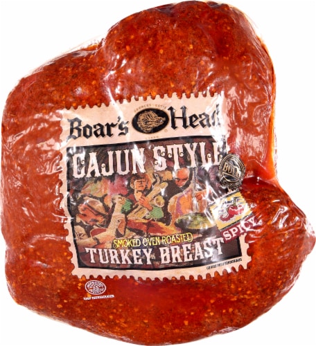 Boar's Head Spicy Cajun Style Smoked Oven Roasted Turkey Breast Fresh Sliced Deli Meat Perspective: back