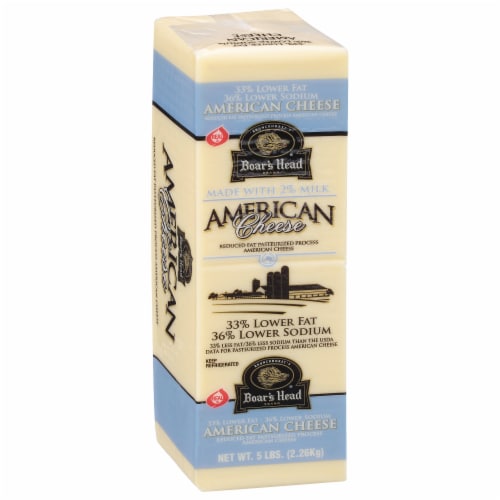 Boar’s Head Lower Fat & Lower Sodium American Cheese White Perspective: back