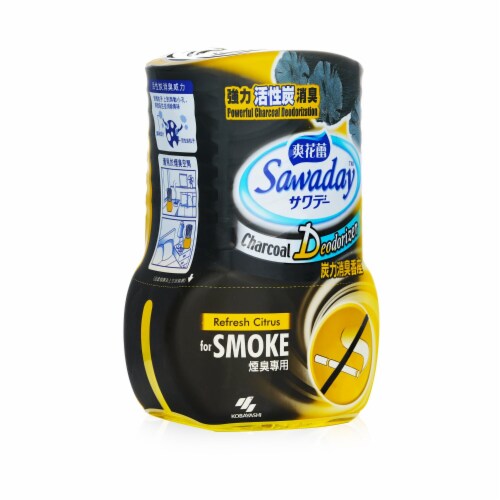 Kobayashi Sawaday Charcoal Deodorizer For Smoke  Fresh Citrus 350ml Perspective: back