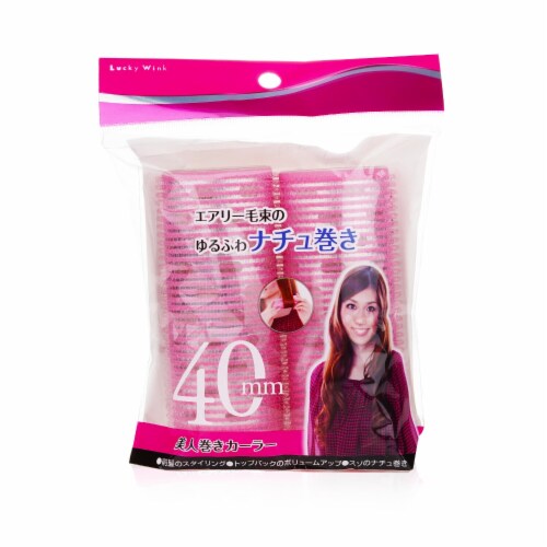 Lucky Trendy Velcro Aluminium Roller, 40mm, Pink 2pcs Perspective: back