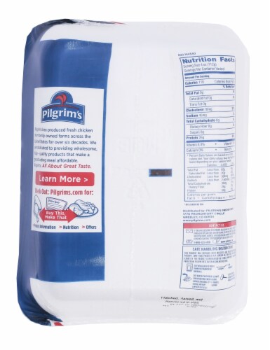Pilgrim's Pride 100% Natural Fresh Chicken Breast Tenderloins Perspective: back