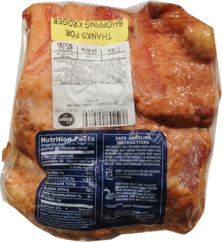 Blue Grass Pork Jowl Bacon Perspective: back
