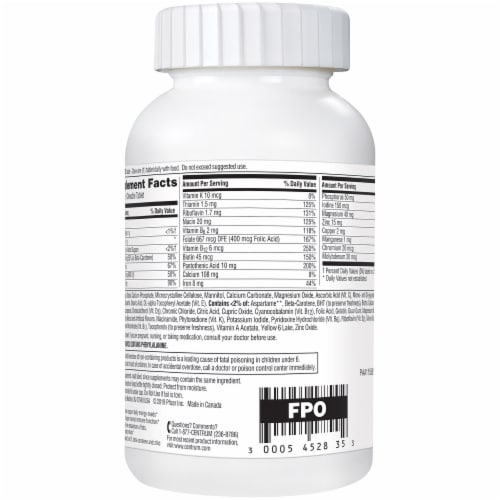 Centrum® Orange Burst Chewables Adult Multivitamin Tablets Perspective: back