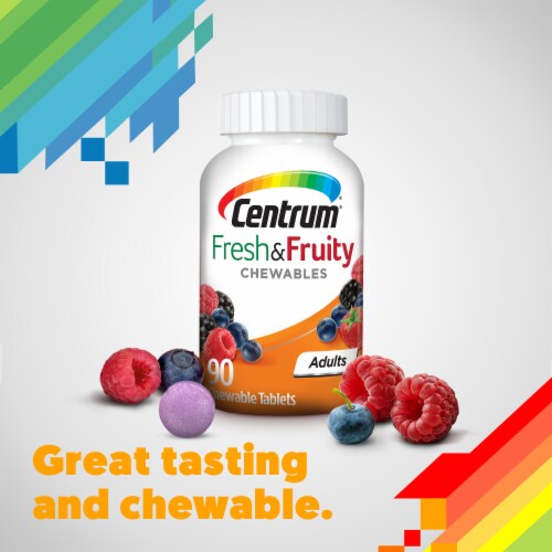 Centrum Adults Fresh & Fruity Chewables Multivitamin Perspective: back