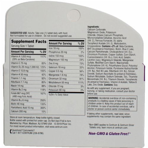 Centrum For Women Multivitamin Perspective: back