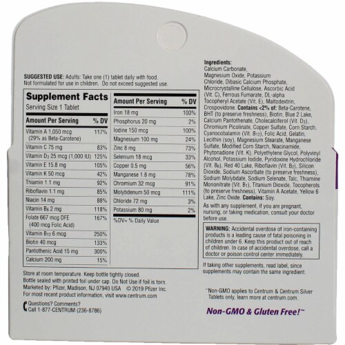 Centrum For Women Multivitamin Perspective: back