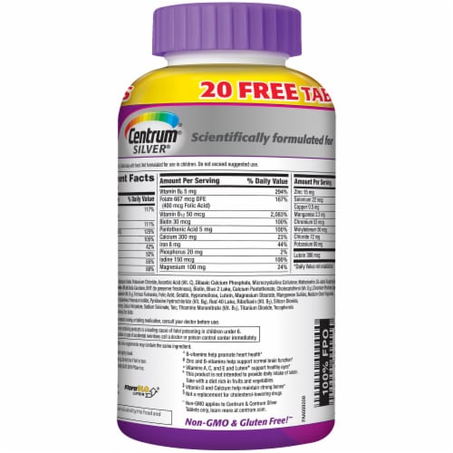 Centrum® Silver® Women's 50+ Multi-Vitamin Tablets Perspective: back