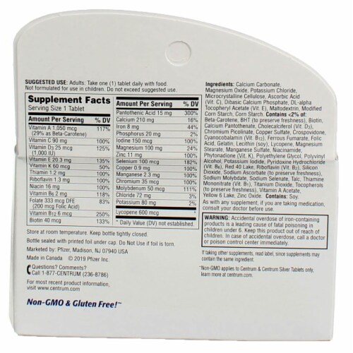 Centrum For Men Multivitamin Perspective: back