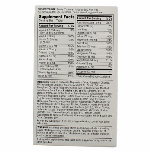 Centrum For Men Multivitamin Perspective: back