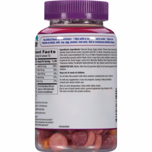 Centrum® MultiGummies® Assorted Natural Fruit Flavors Women's Multi-Vitamin Gummies Perspective: back