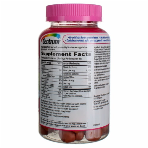 Centrum® Multigummies Multi+ Beauty Vitamin Gummies Perspective: back